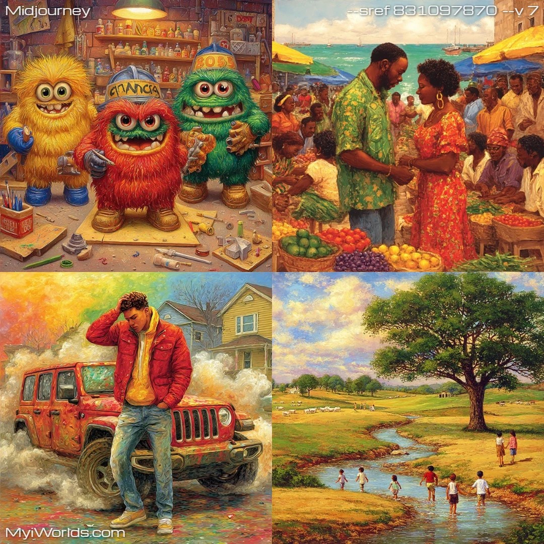 Realistic oil painting with rich texture.