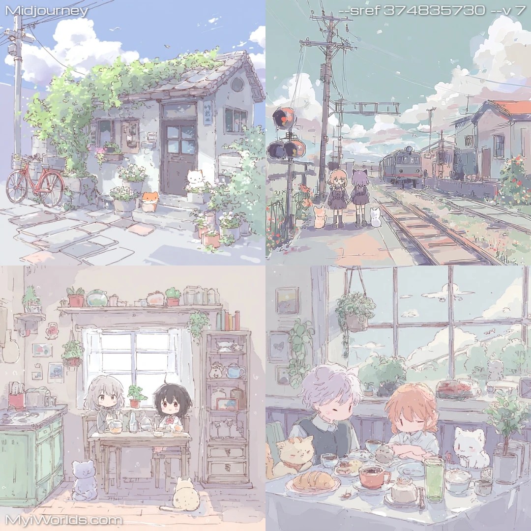Manga-style-digital-art-with-cute-character-designs-and-a-detailed-background,-utilizing-soft-lighting-to-convey-warmth.