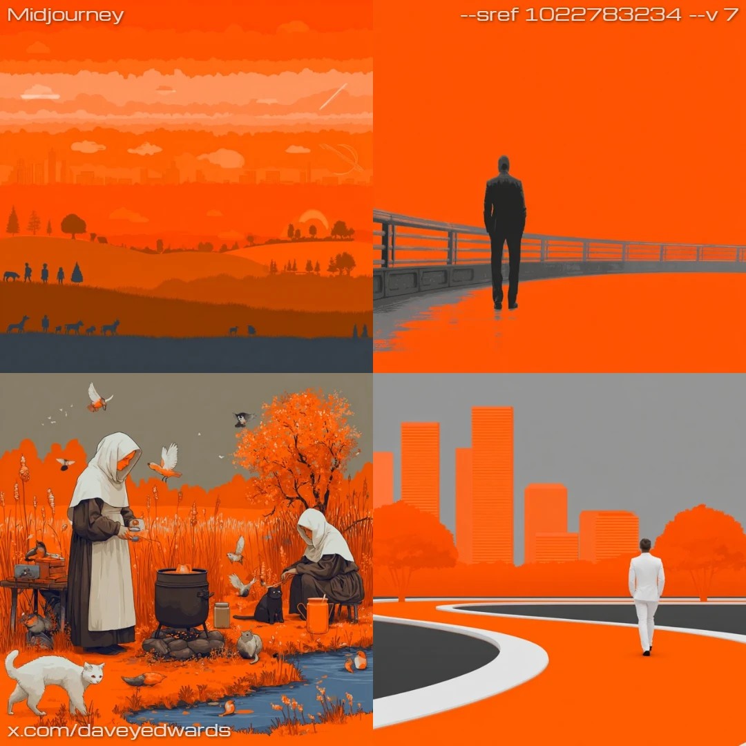 Surreal digital art with muted, monochromatic tones and dreamlike composition.