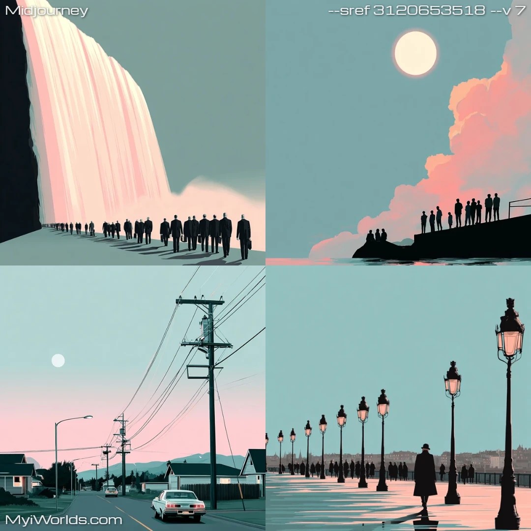 Photorealistic art with high contrast and minimal elements.