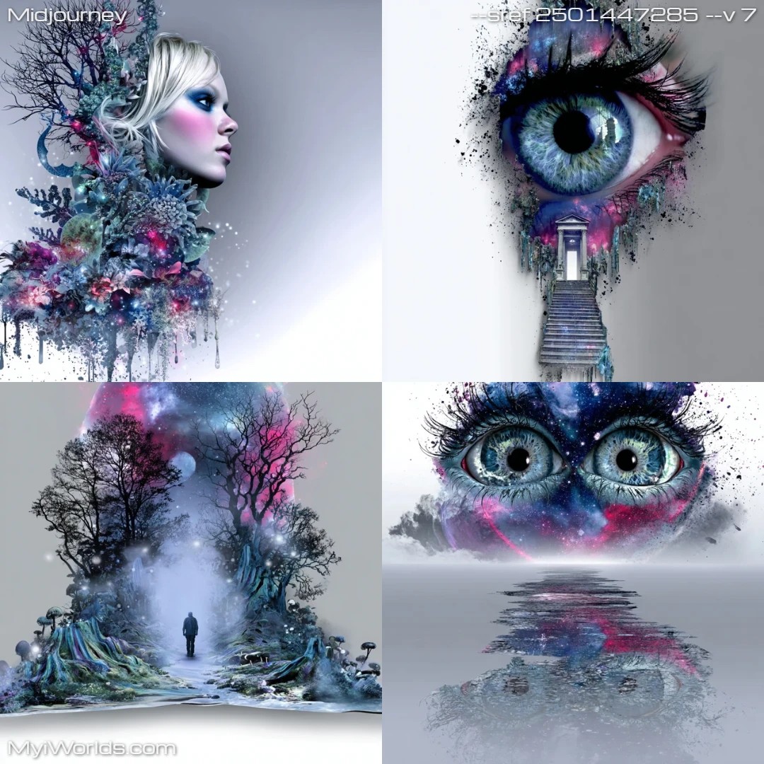 Futuristic hyperrealism with neon lights.