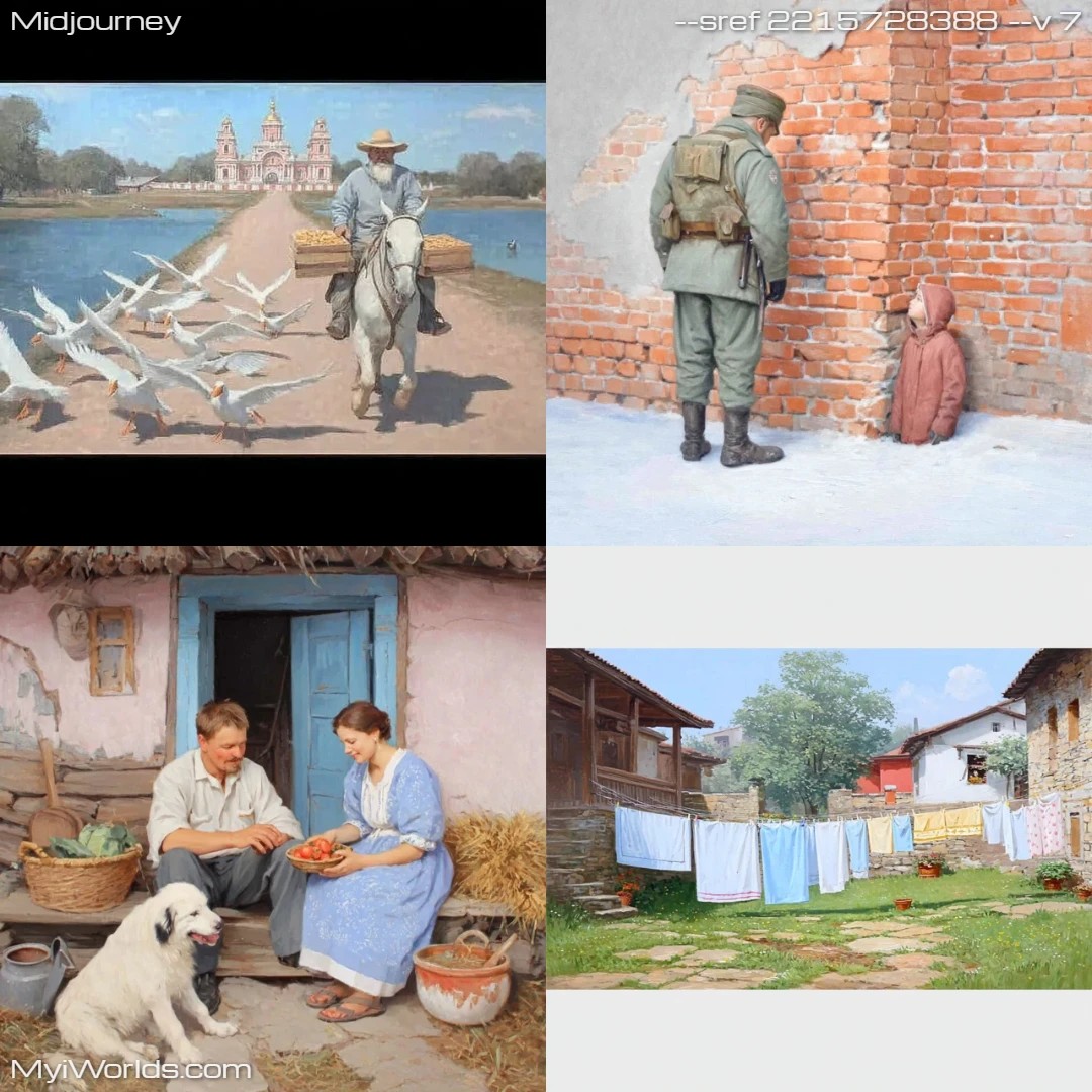 Realistic high-contrast artwork featuring a rustic theme.