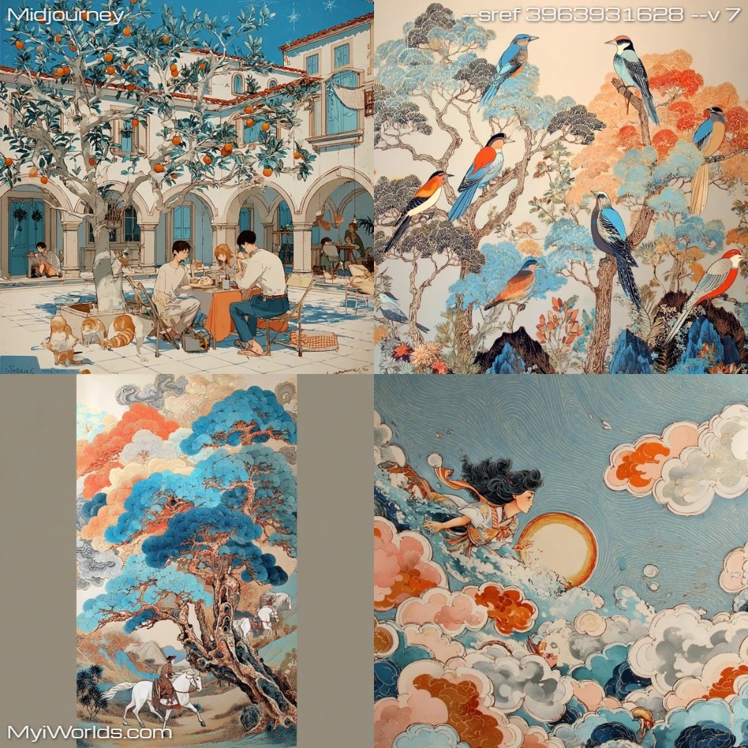 Traditional Chinese ink wash painting with minimalistic use of colors, featuring a dramatic cloudscape.