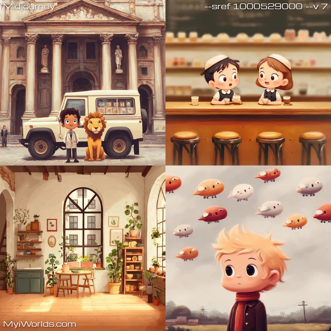 Cartoon illustration with warm, simple tones and simplistic shading.