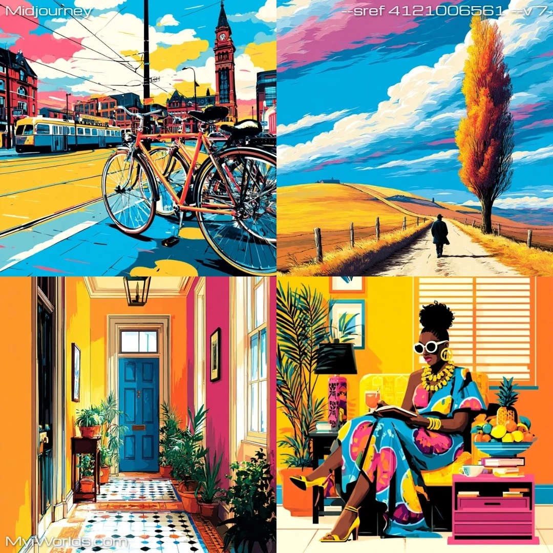 Pop Art with high contrast, modern stylization.