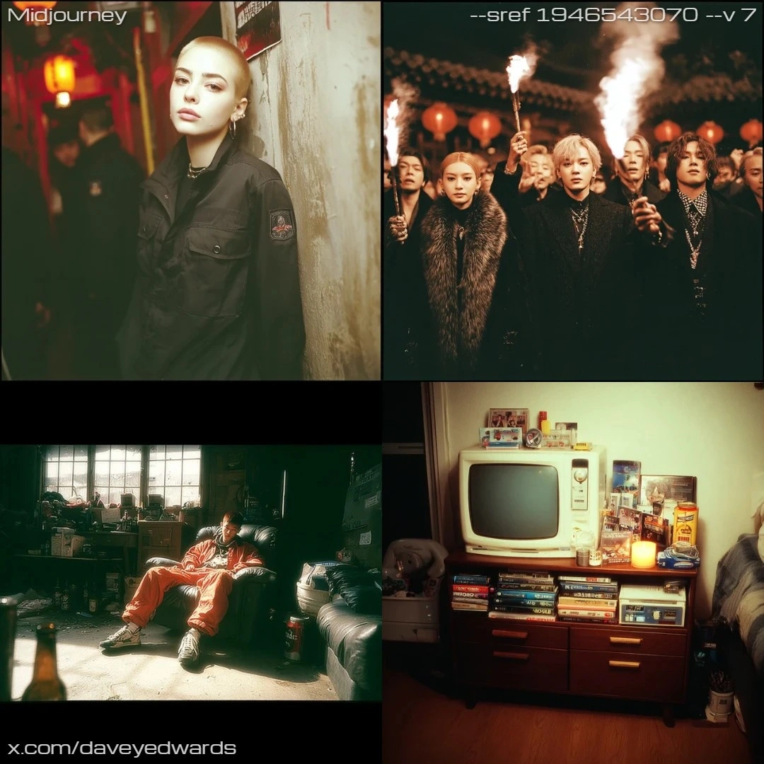 Grunge art with high contrast, dark tones.
