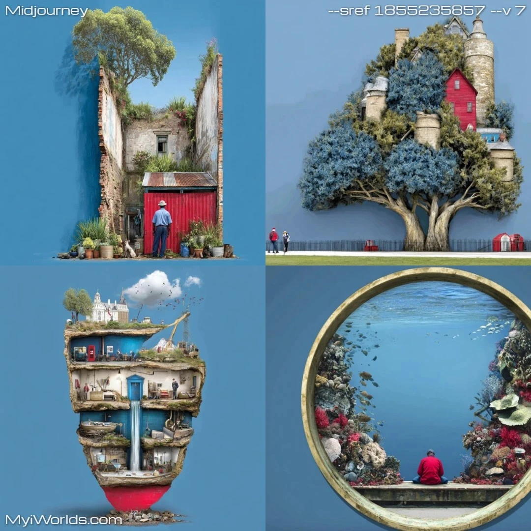 Urban fantasy digital art with realistic details, featuring a mix of urban and fantastical elements.