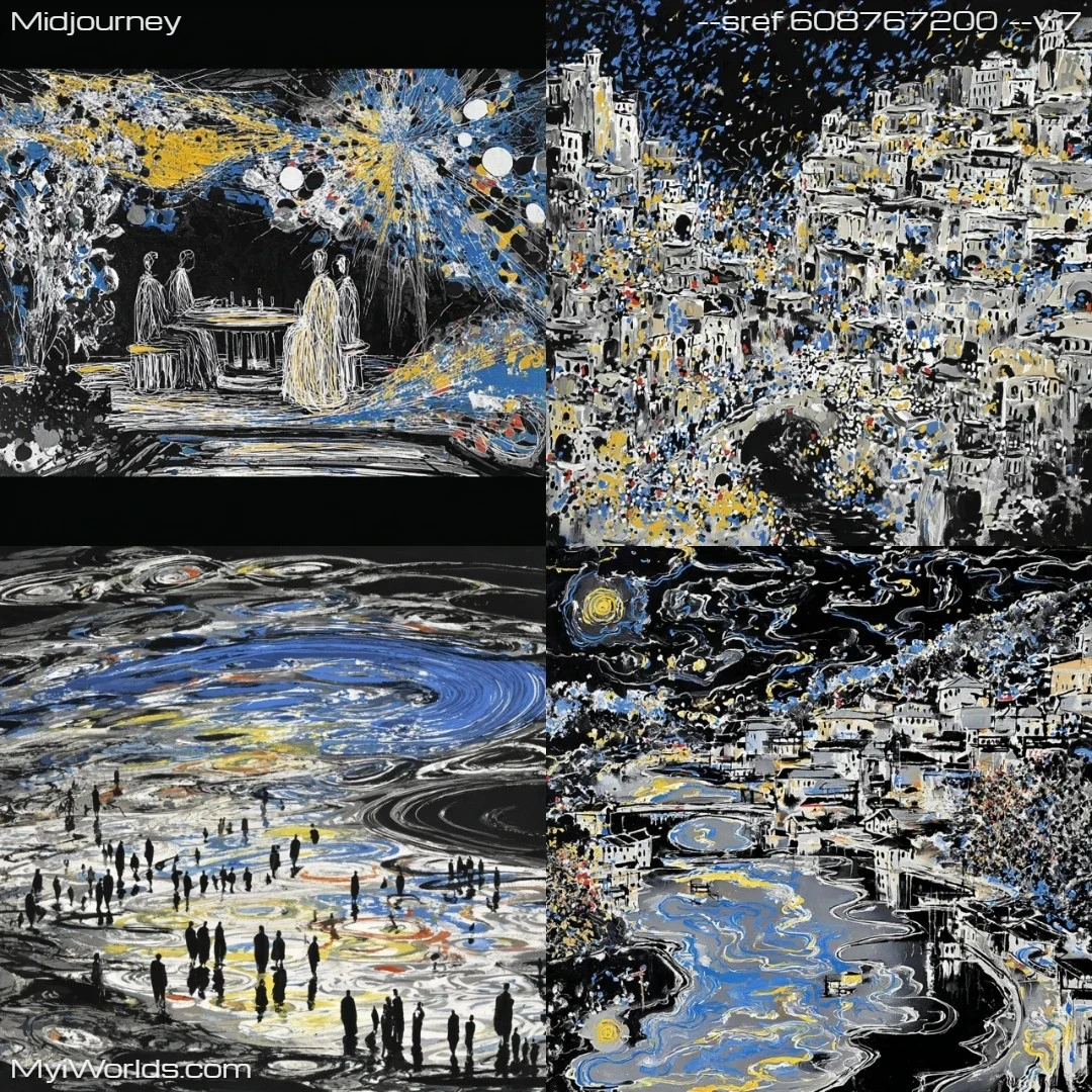 Post-Impressionistic-oil-painting-with-high-contrast-and-urban-themes.