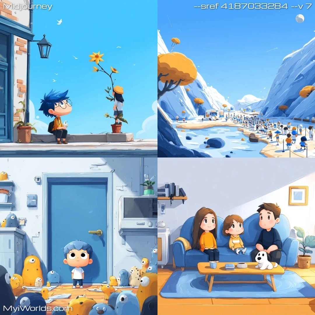 Modern-cartoon-with-flat-colors-and-shading-used-to-give-a-sense-of-depth.