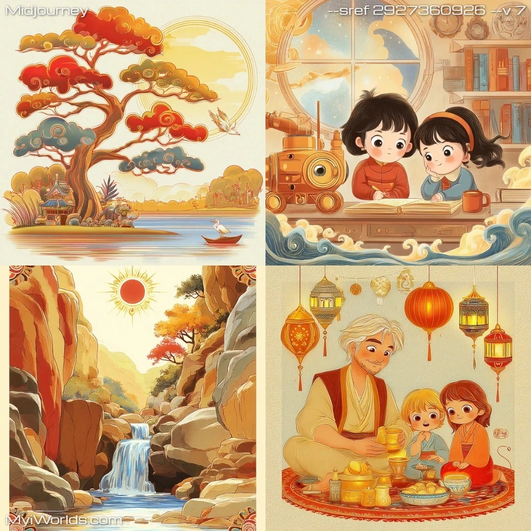 Cartoon illustration with vibrant colors, stylized for a children's book.