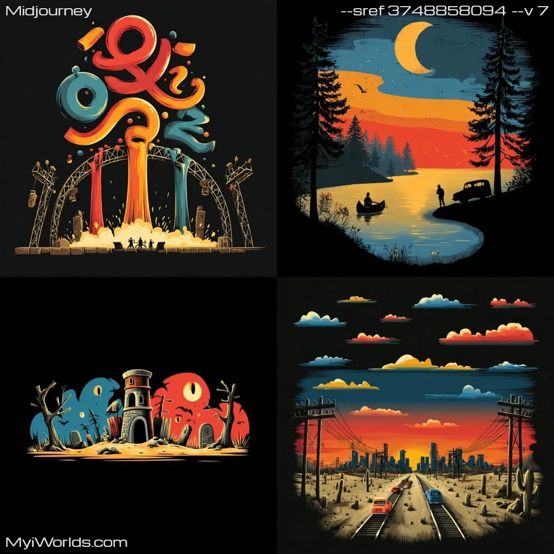 Surreal digital art with a limited, dreamlike color palette.