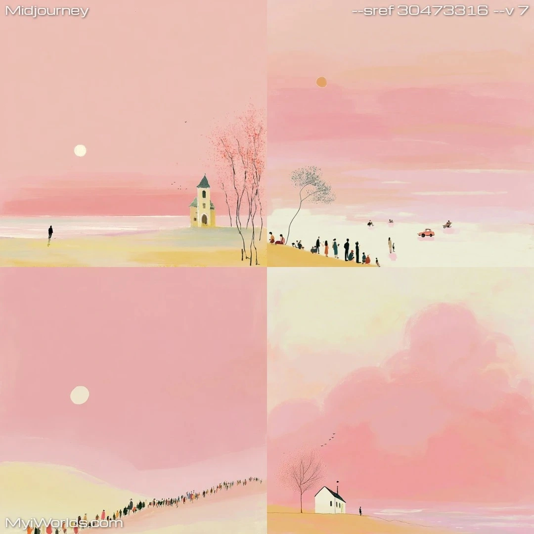 Watercolor-painting-with-soft,-warm-hues-and-nautical-atmosphere.