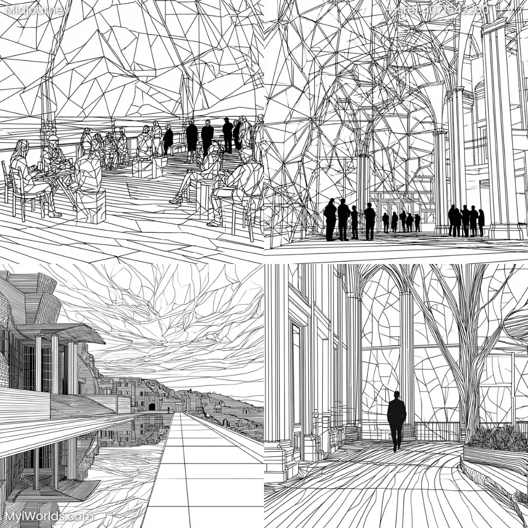 Monochromatic-abstract-representation-of-modern-architecture.