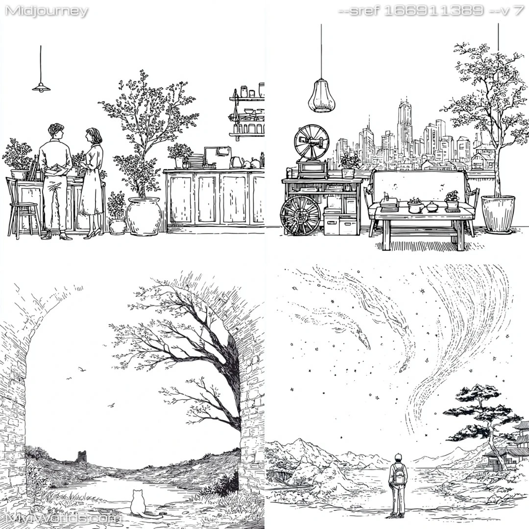 Manga-illustration-with-urban-setting,-black-and-white-artistic-style,-and-focus-on-storytelling-through-visual-cues.