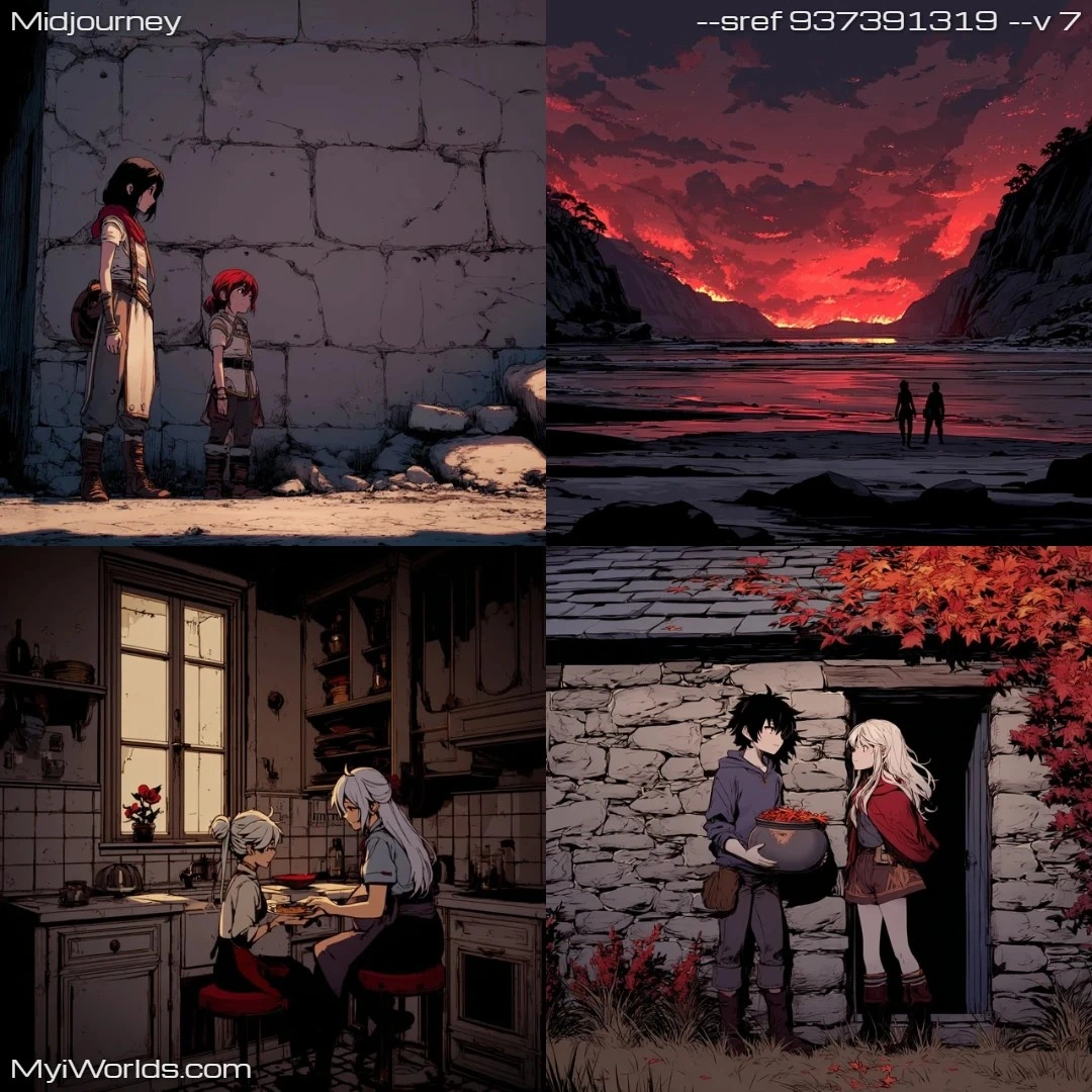 High-contrast digital art with dark tones.