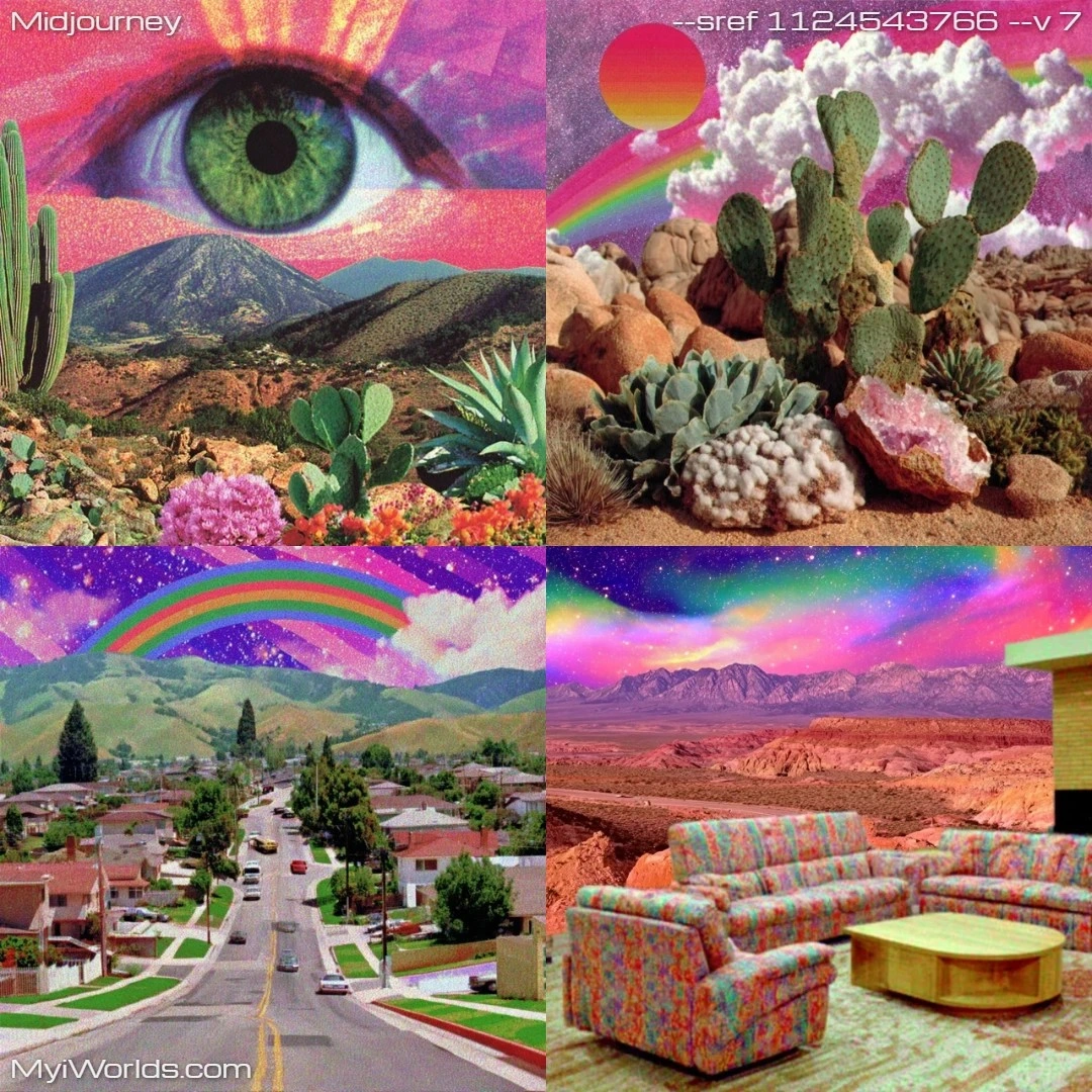 Psychedelic art with vibrant colors, trippy visuals and a touch of surrealism.