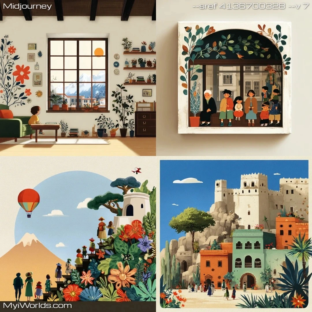 Stylized digital illustration with a cartoon style, featuring exaggerated and simple shapes, bright colors, and flat shading.