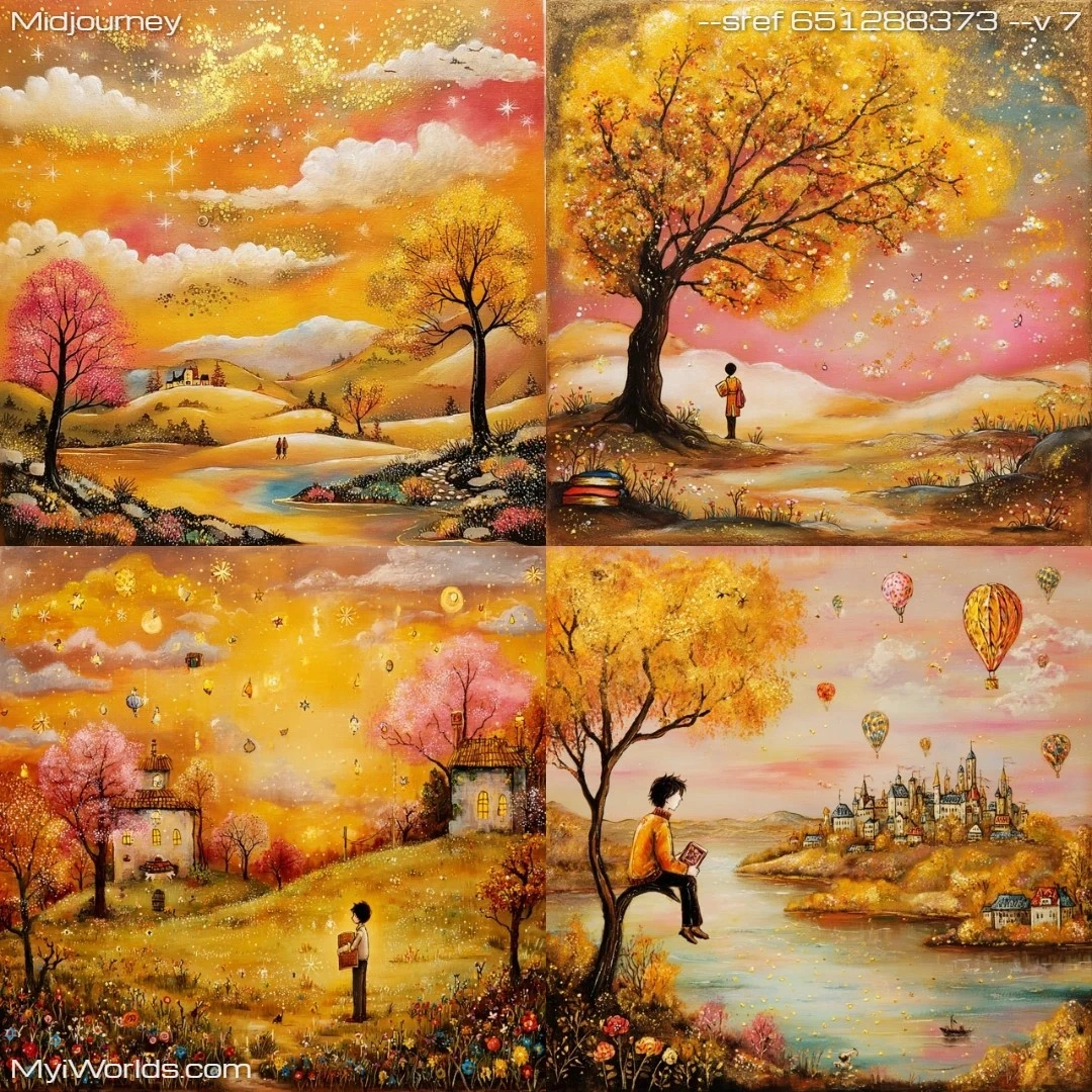 Surrealistic-art-with-warm,-atmospheric-lighting-and-vibrant-colors.