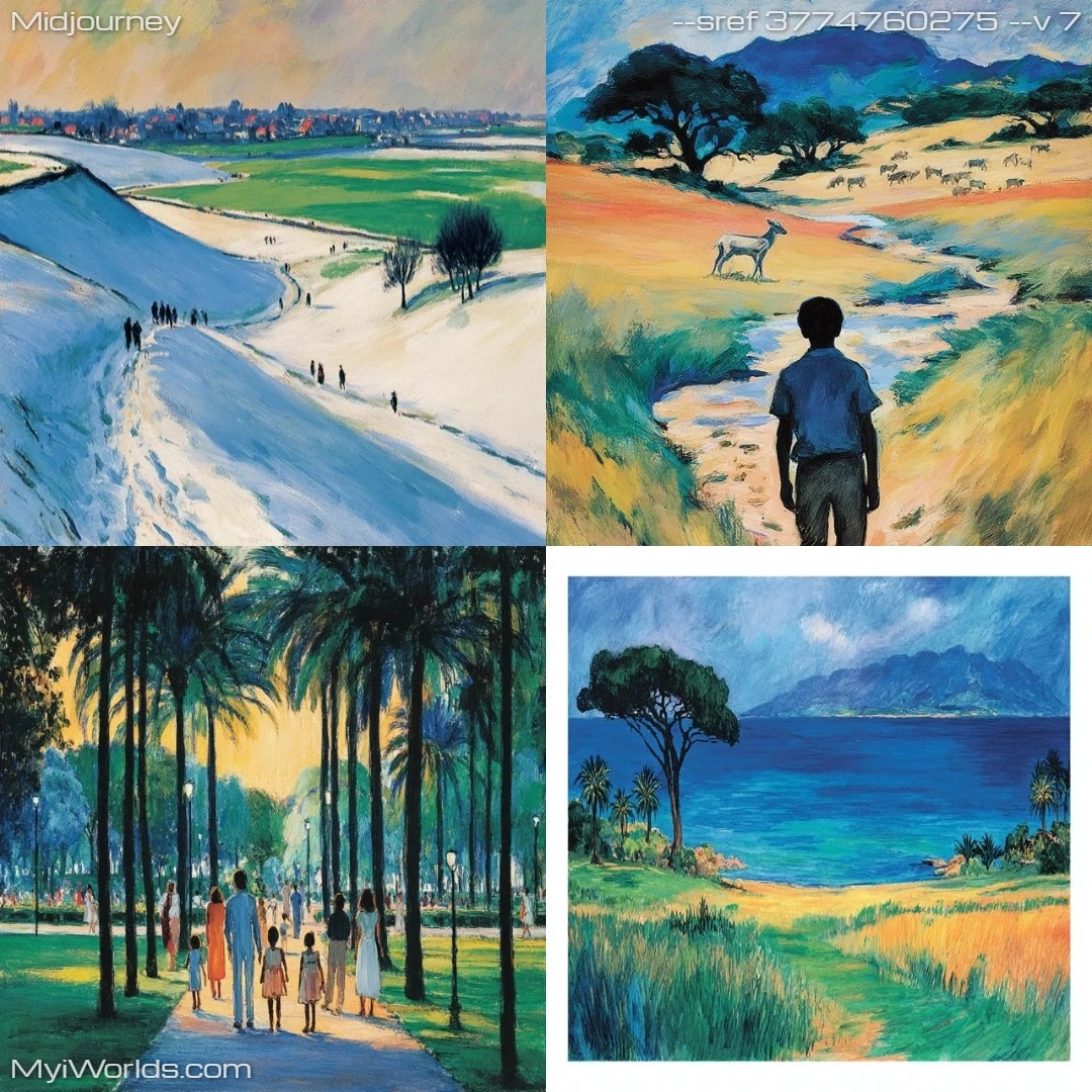 Impressionistic oil painting with cool, naturalistic lighting.