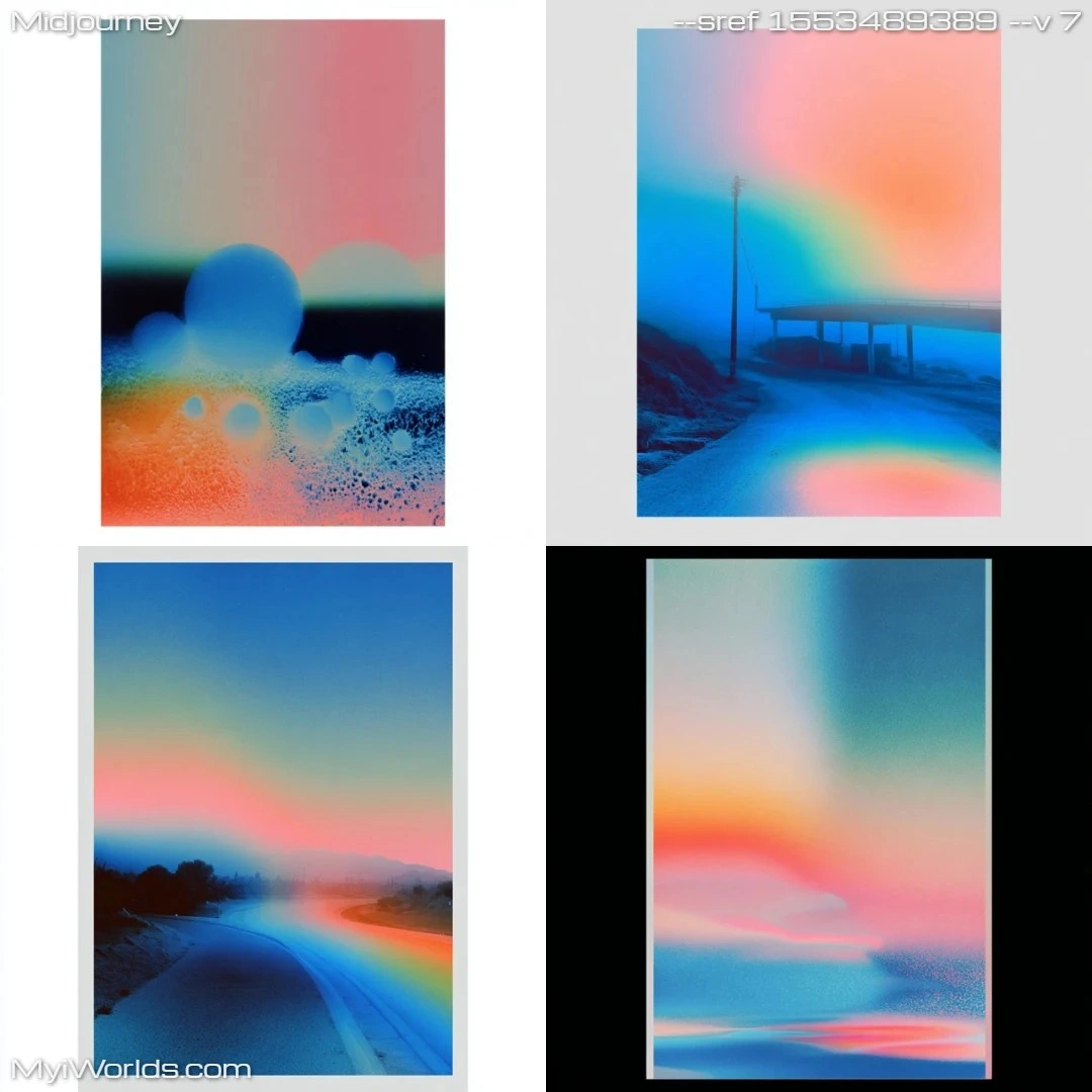 Psychedelic color field abstract with a trippy vibe.