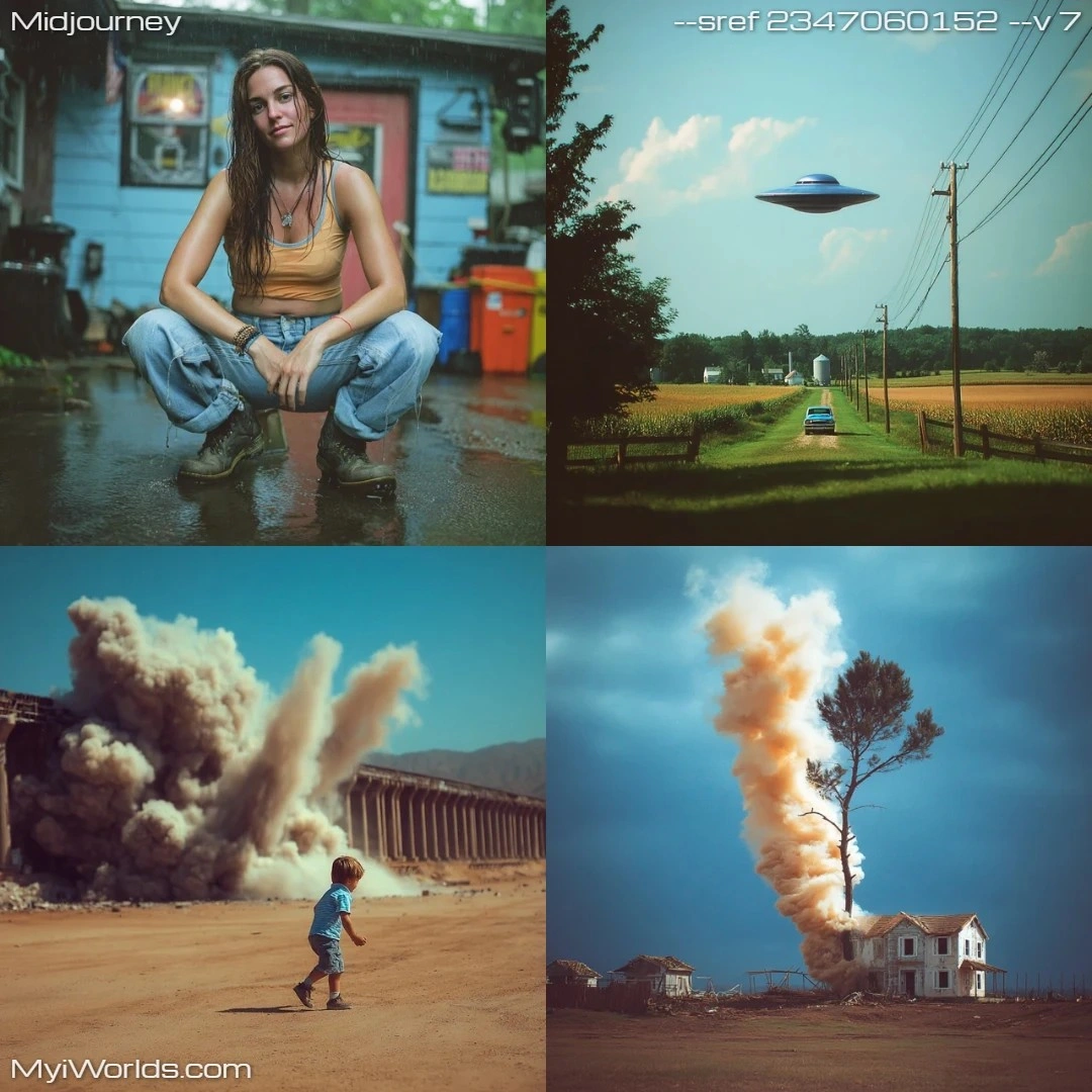 Surrealistic high-contrast dystopian art.