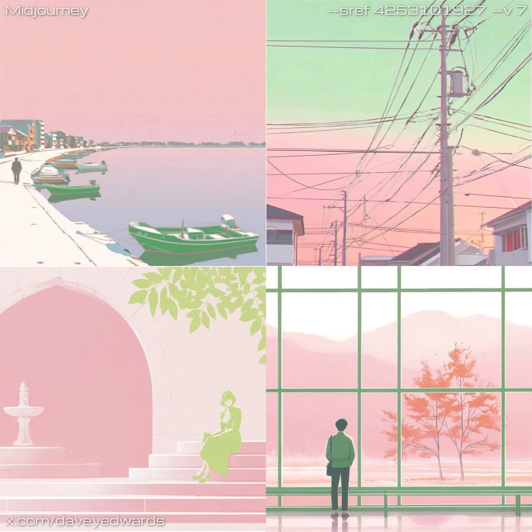 Dream-like illustration with a muted color palette, evoking a nature-inspired and imaginative atmosphere.