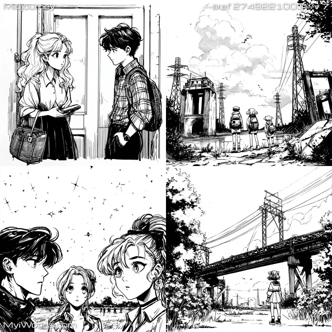 Monochrome-realism-with-a-textured-comic-style.