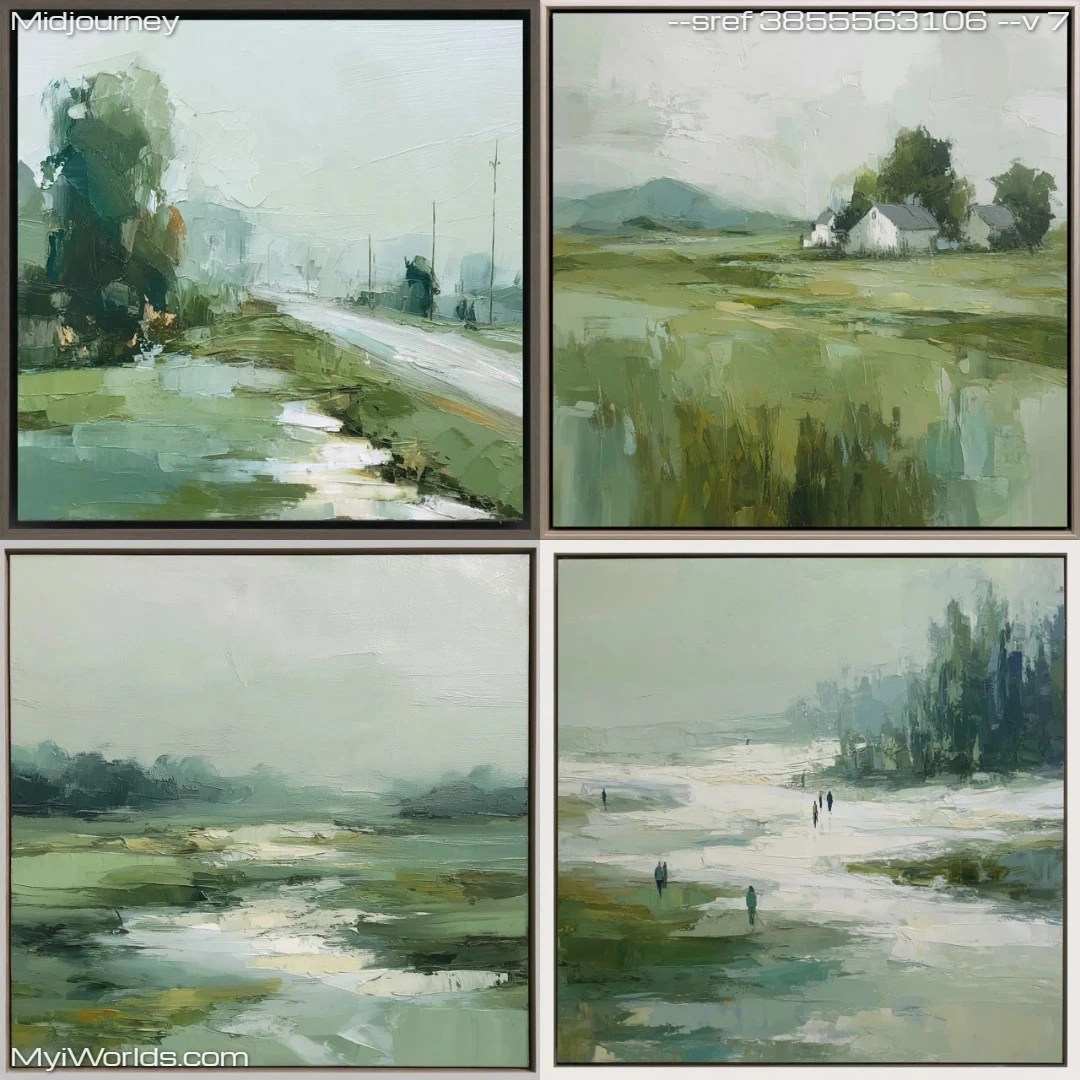 Expressionist-painting-with-a-limited-palette,-characterized-by-thick-brushstrokes.