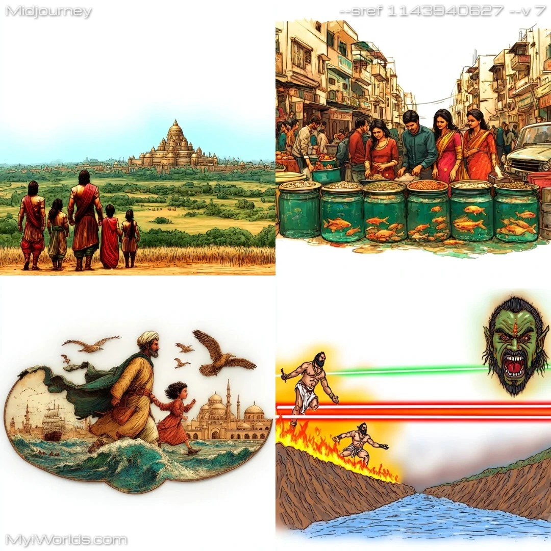 Comic art with bright colors, high contrast, and cartoonish illustration.