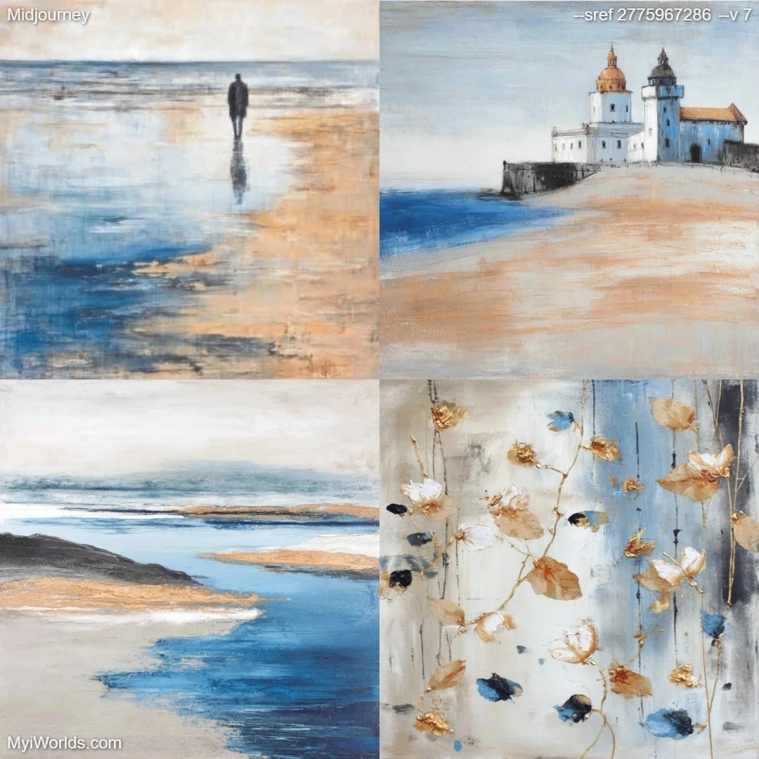 Realistic painting with a palette knife application technique, evoking a moody, atmospheric setting.