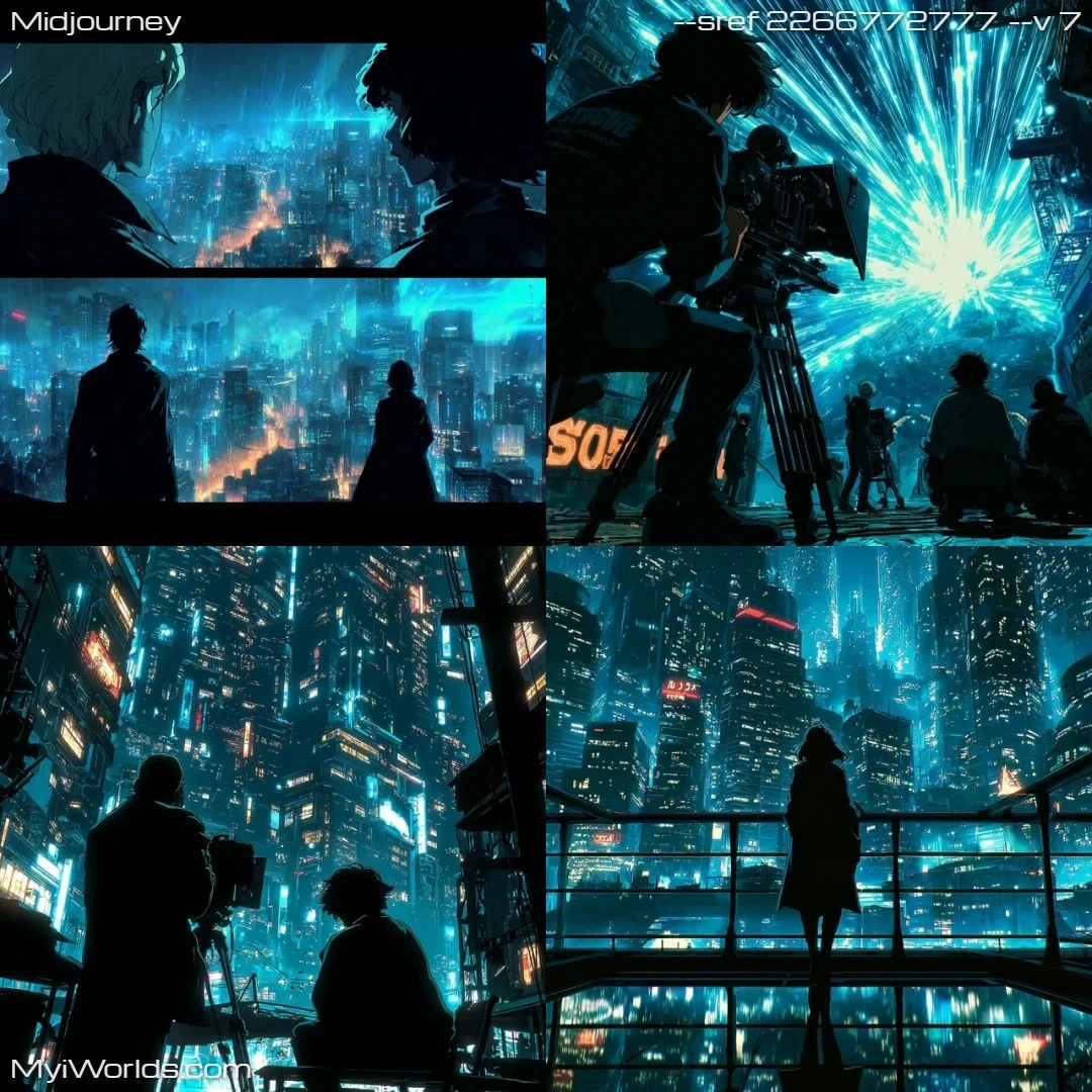 Cyberpunk-dystopian-high-contrast-art-with-neon-lighting.