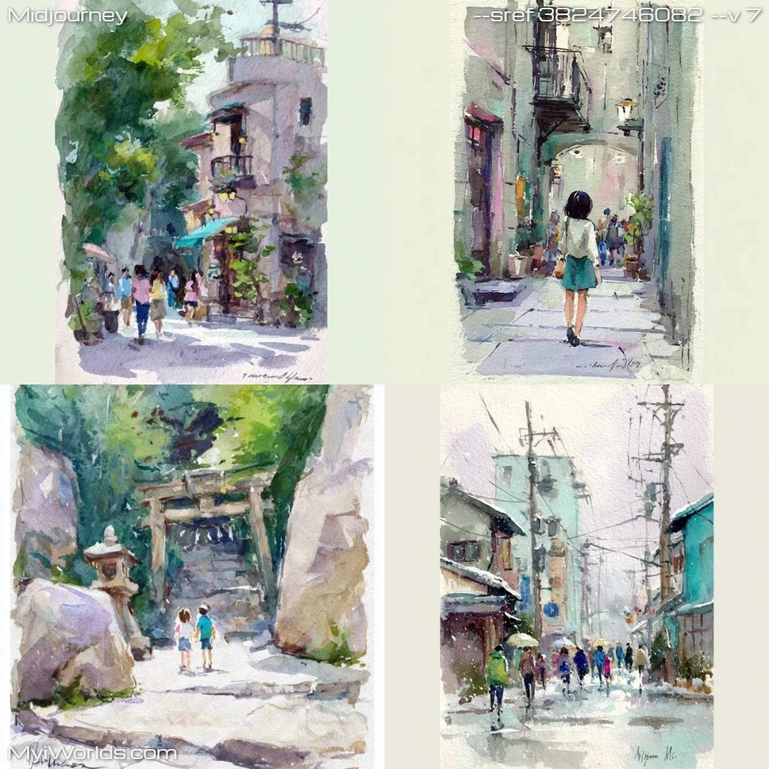 Watercolor-painting-with-soft-pastel-colors-and-narrative-elements,-featuring-subtle-shadows.