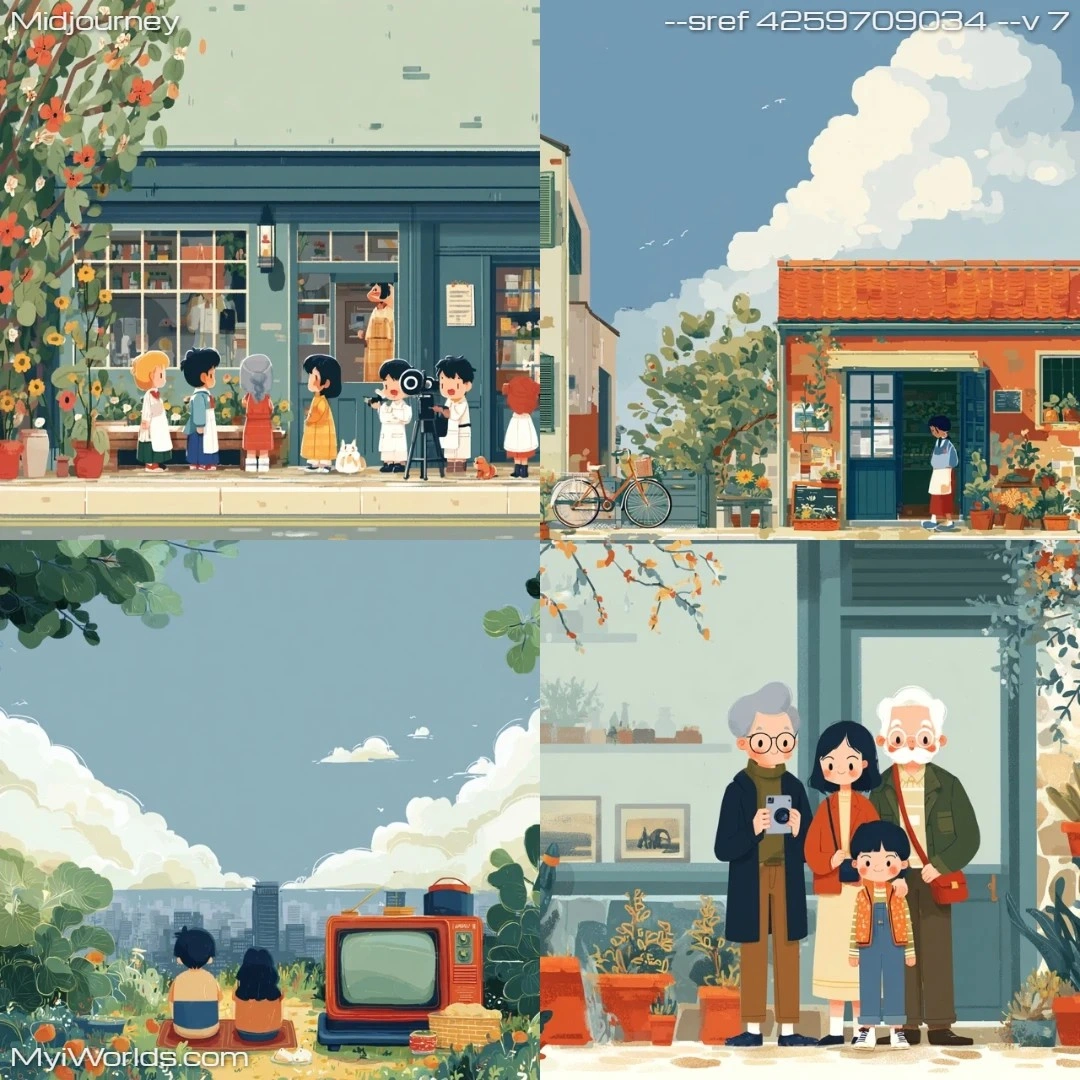 Cartoonish-illustration-with-bright-colors,-simple-composition,-and-flat-design.