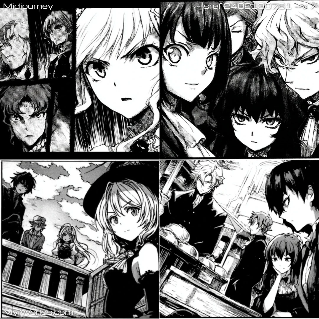 High-contrast-black-and-white-comic-art-with-panel-based-compositions.