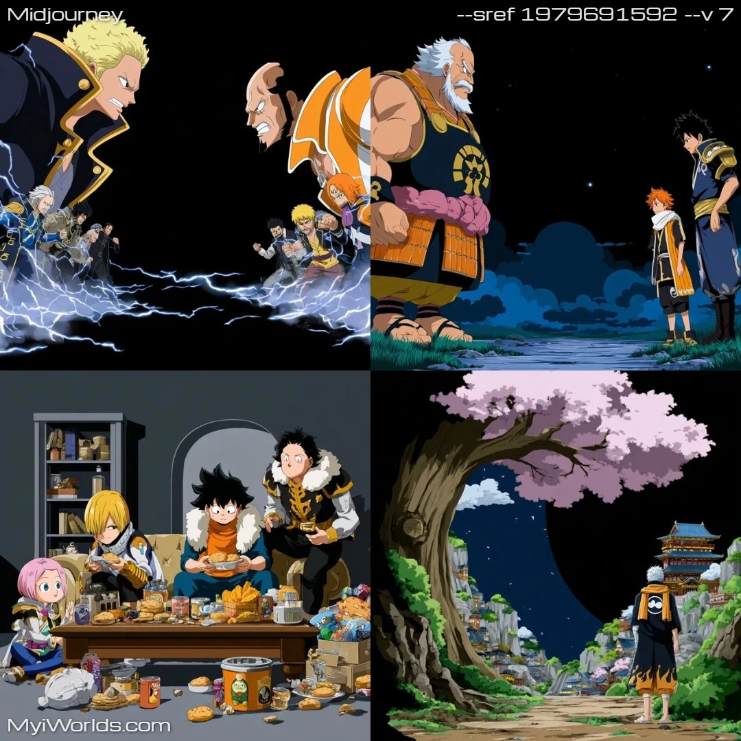 Cartoonish high-contrast style with stylized characters.