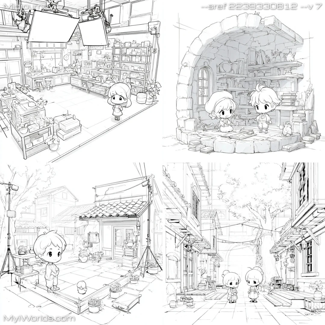 Cartoon-animation-with-bright,-naturalistic-lighting-in-a-minimalist-style.