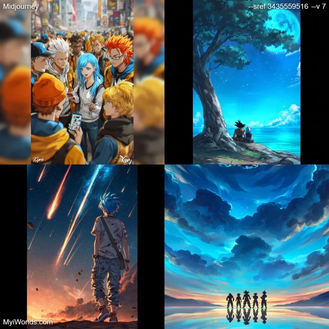 High contrast digital art with anime-inspired character design.