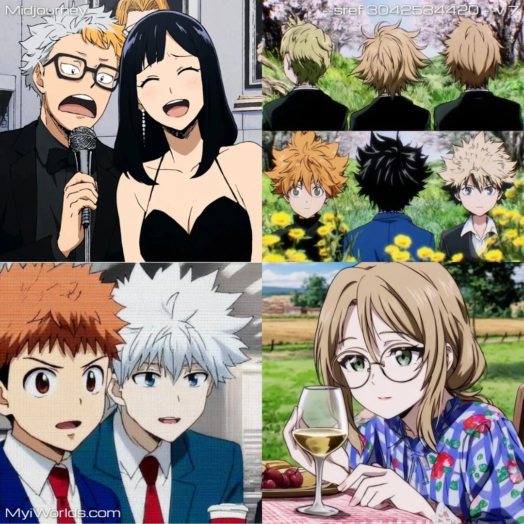 Cartoonish anime with bright colors and high contrast.