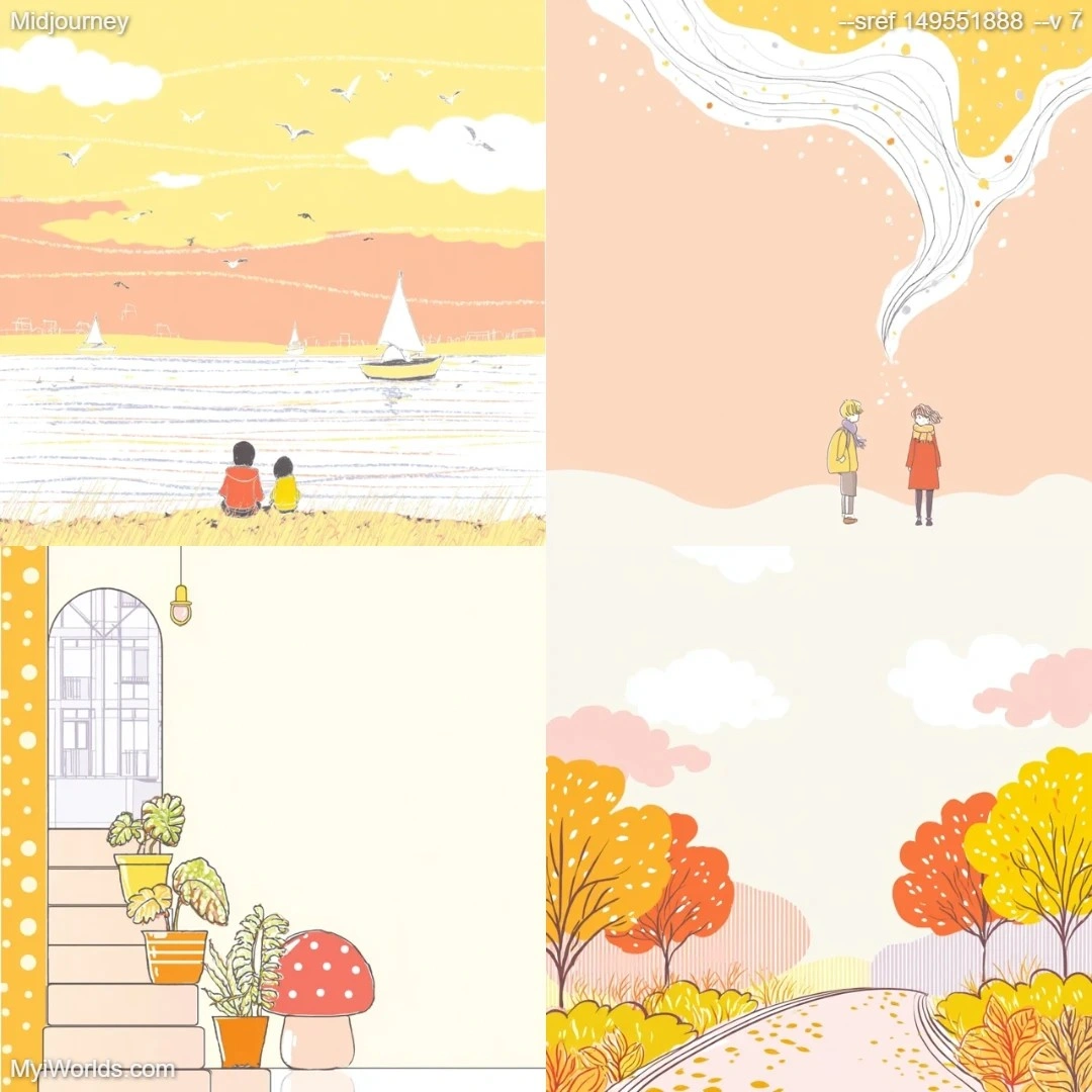 Cartoonish illustration with warm, stylized colors and a playful artistic style.