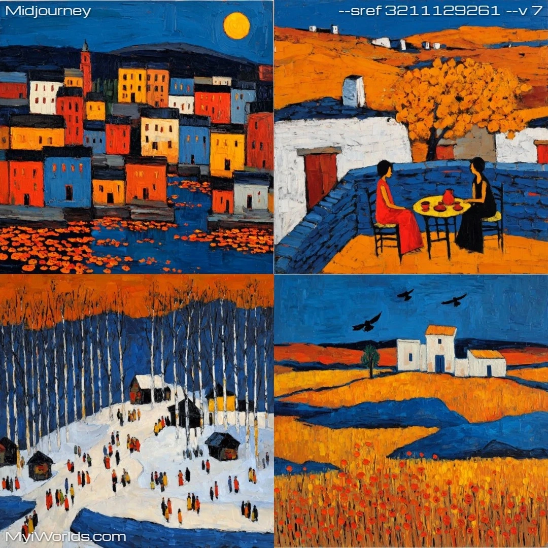 Expressionist oil painting with bold brushstrokes and dramatic lighting.