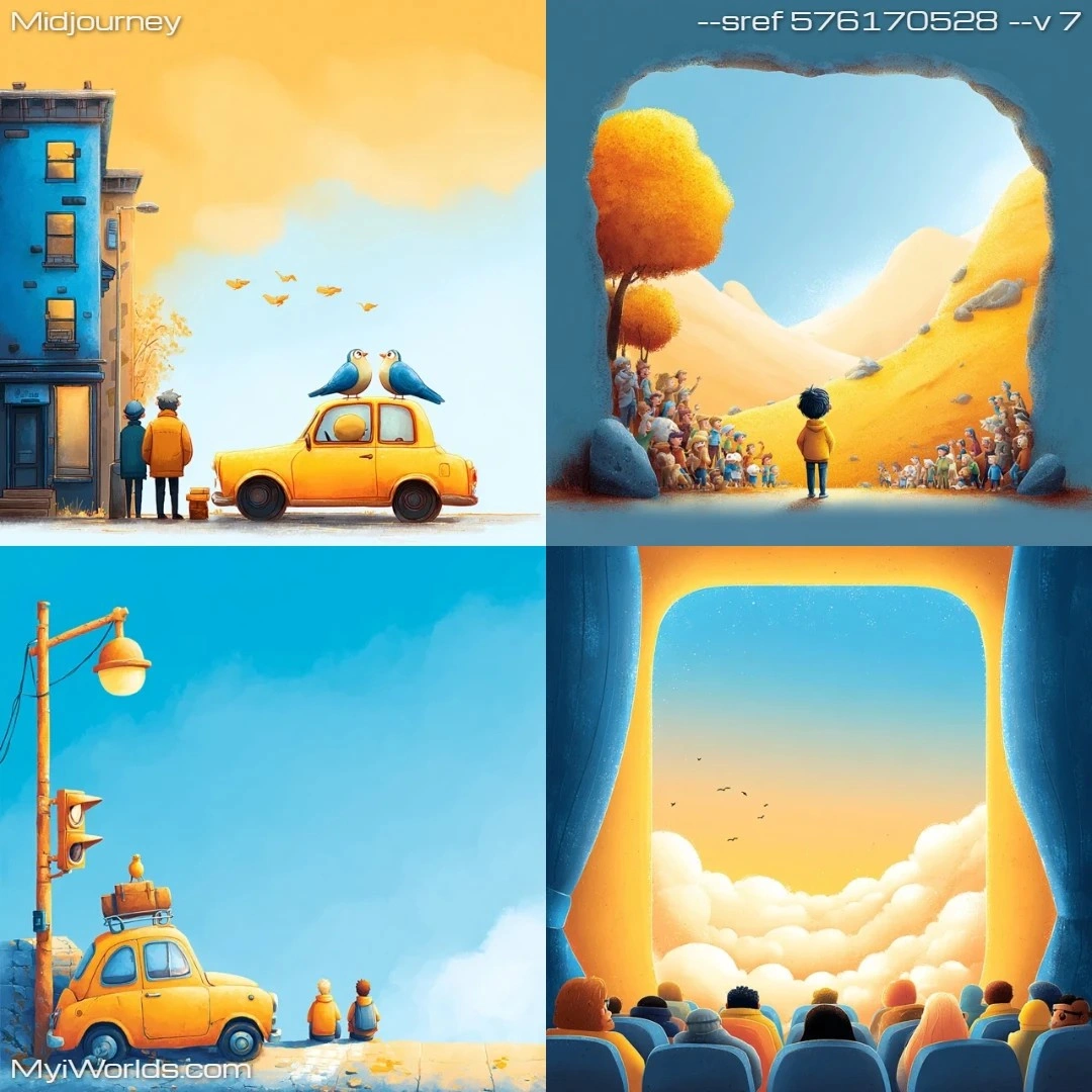 Surrealistic-cityscape-with-cozy,-atmospheric-lighting.