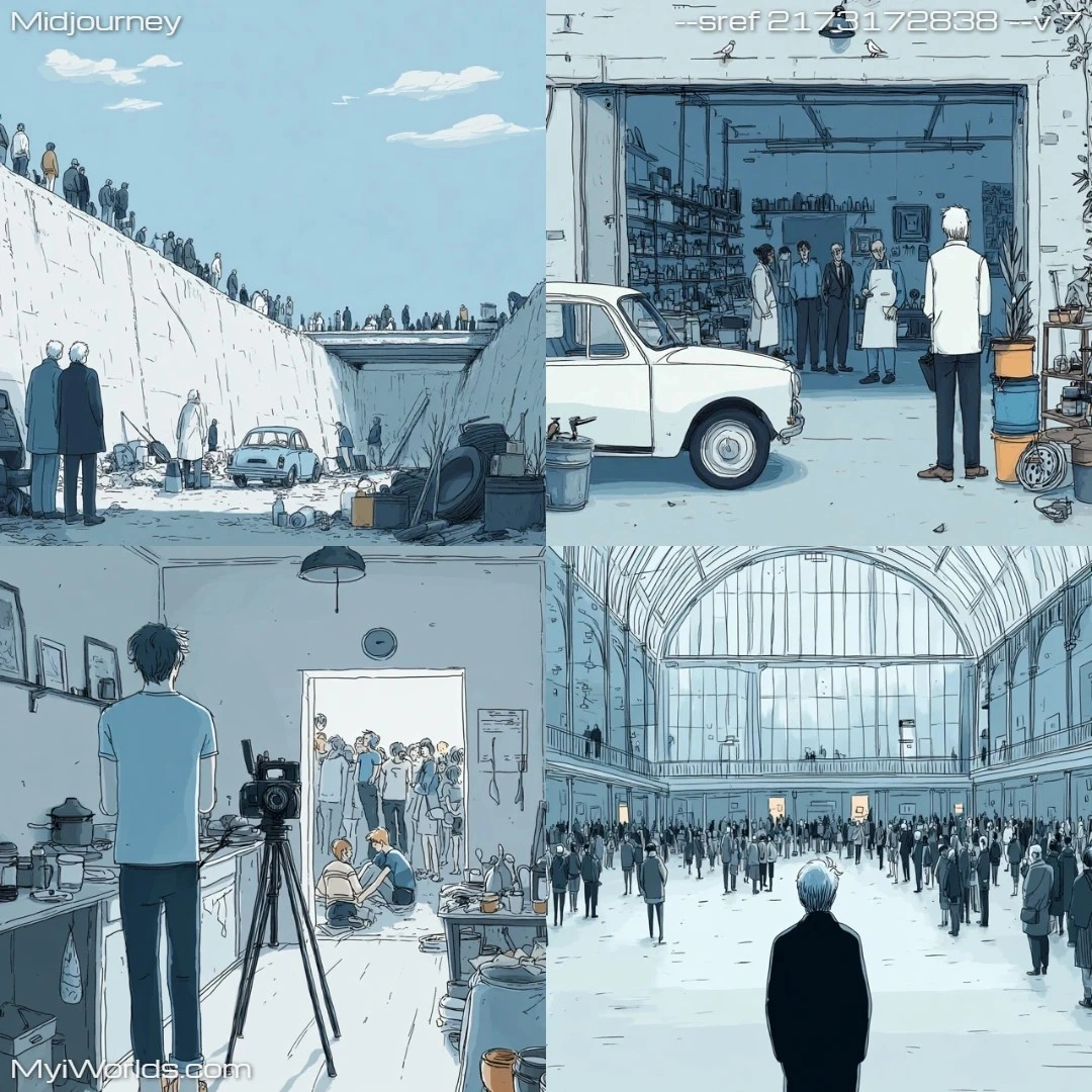 Photorealistic-high-contrast-monochromatic-comic-illustration.