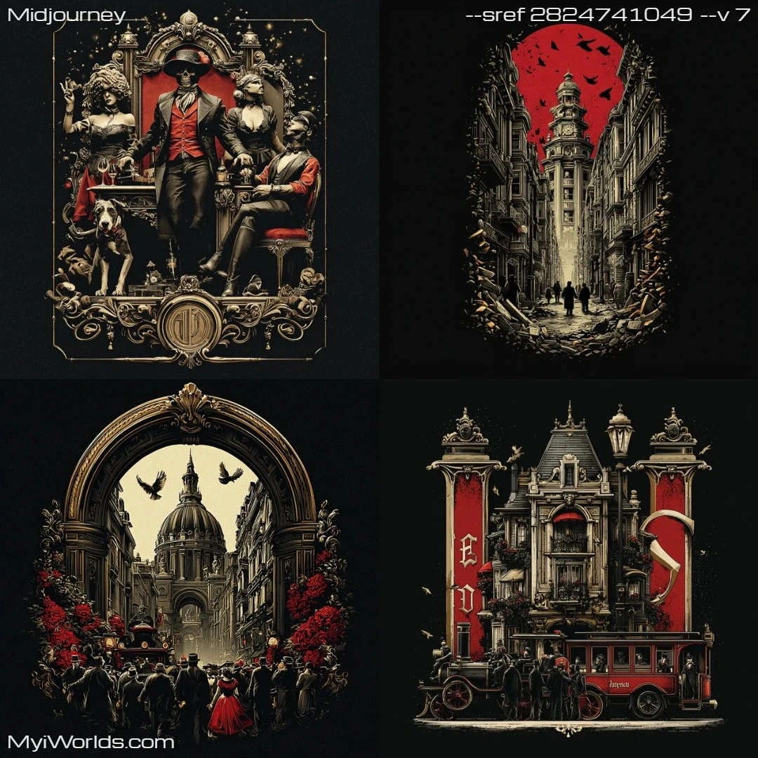 Digital-art-with-high-contrast,-featuring-fantasy-steampunk-elements.