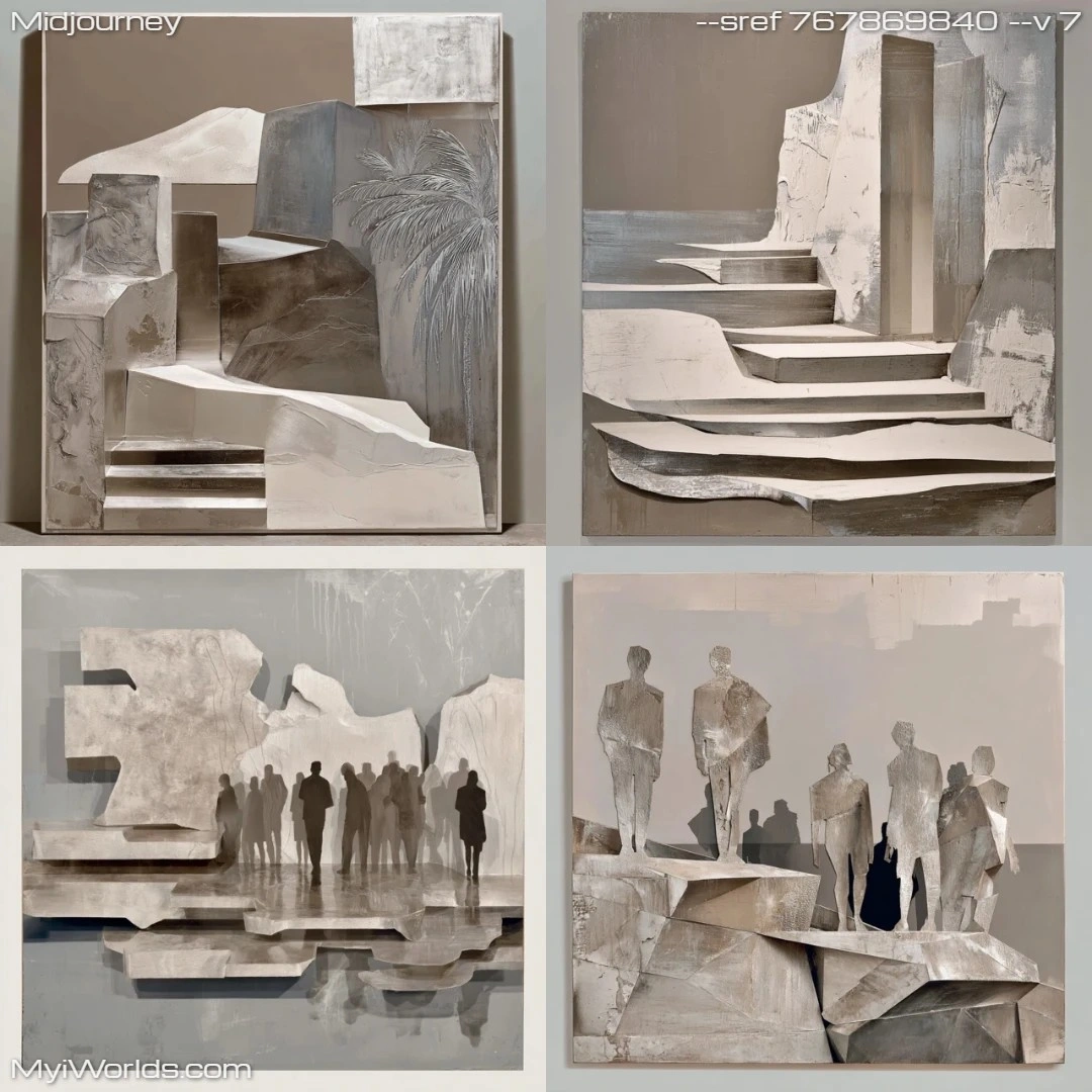 Minimalistic-monochromatic-art-with-textured-surfaces.