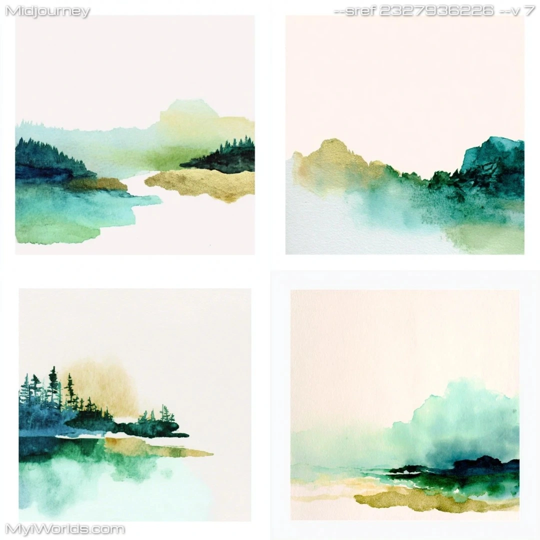 Naturalistic watercolor painting with a soft focus.