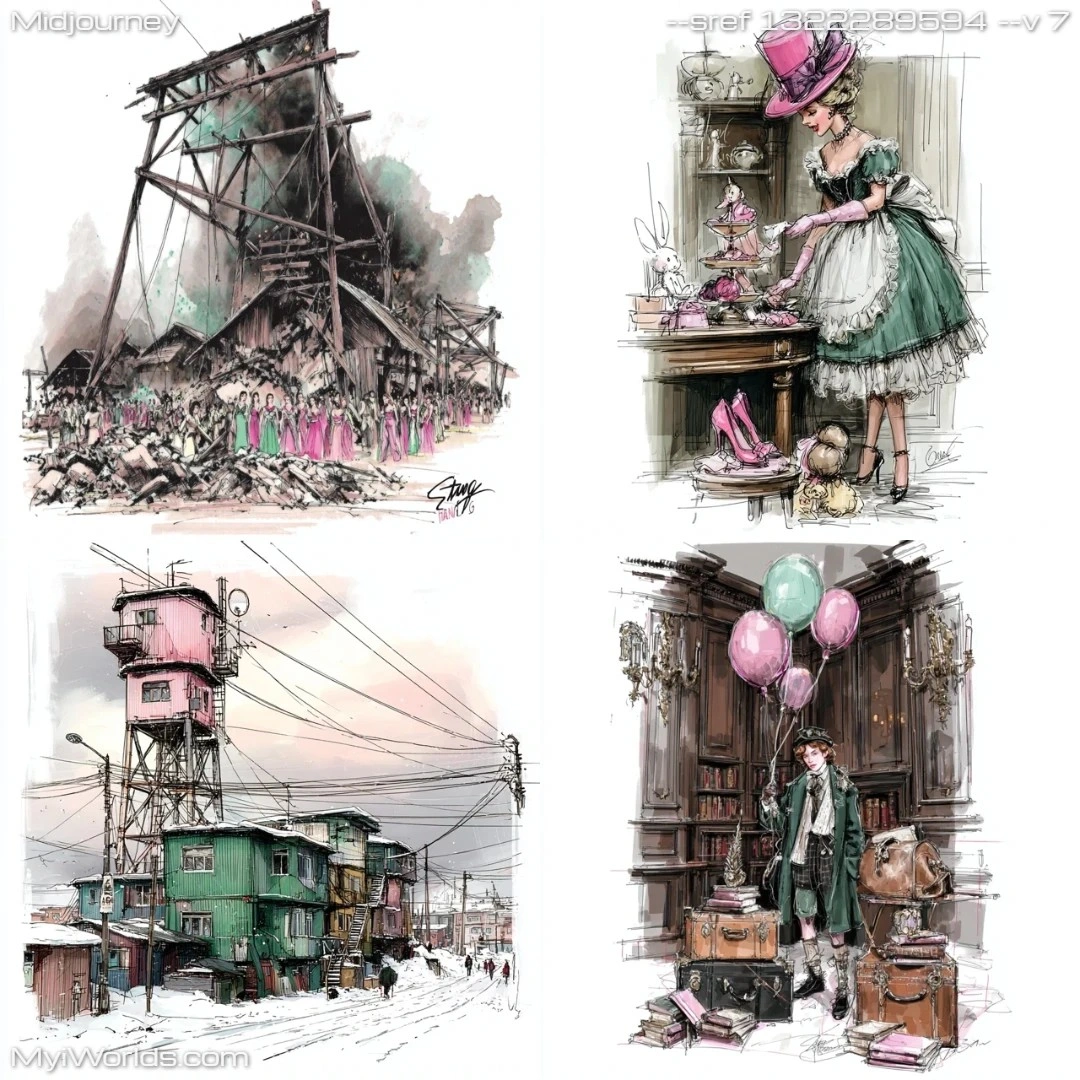 Realistic digital art with detailed muted colors.