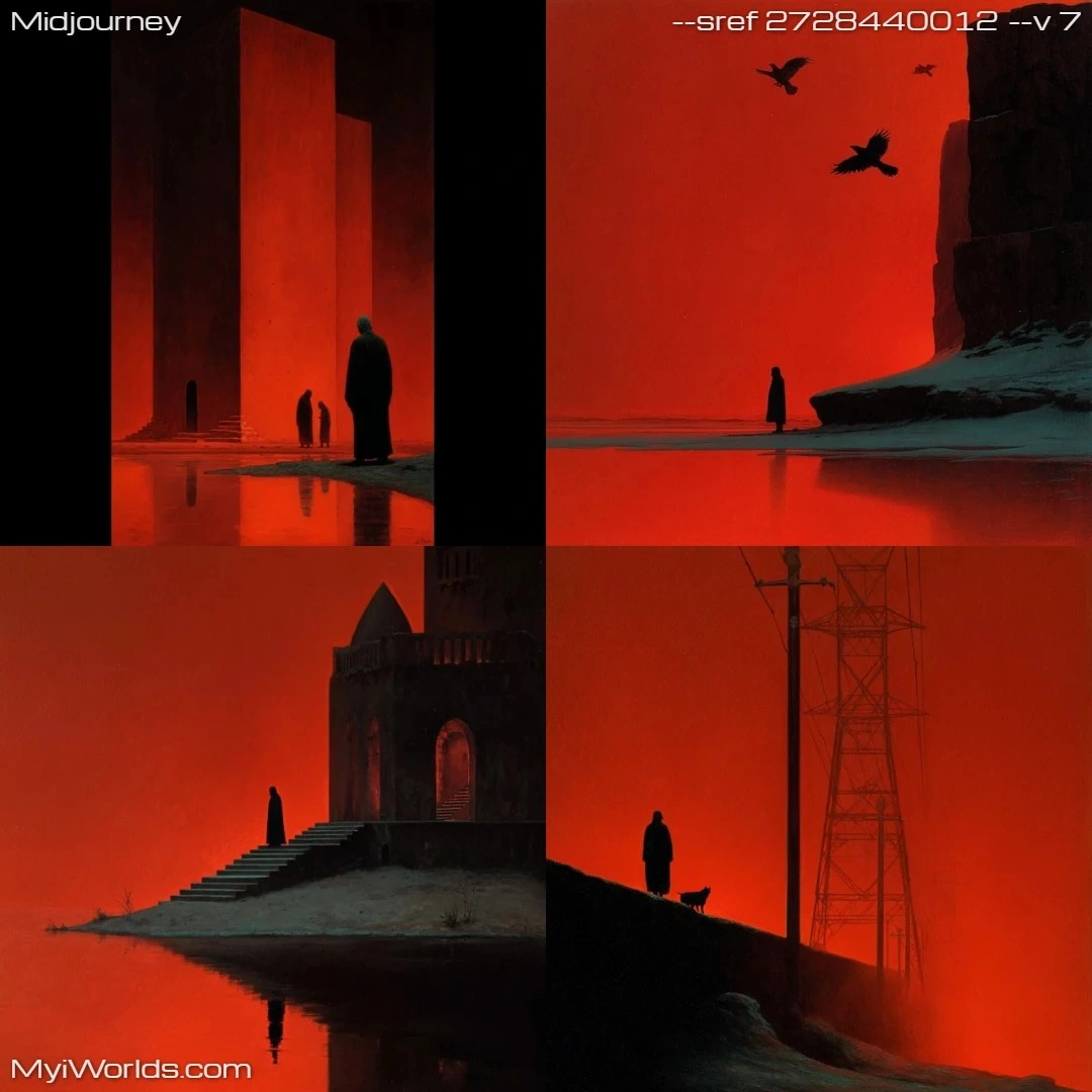 Dramatic-monochromatic-painting-with-ominous-atmosphere.