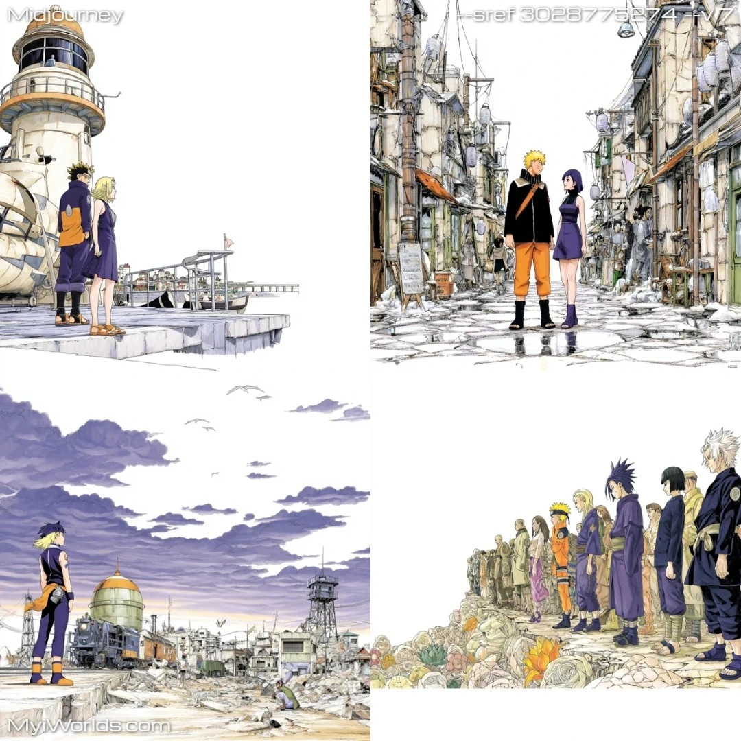 Digital illustration with silver hues and detailed linework, depicting a dystopian scene.