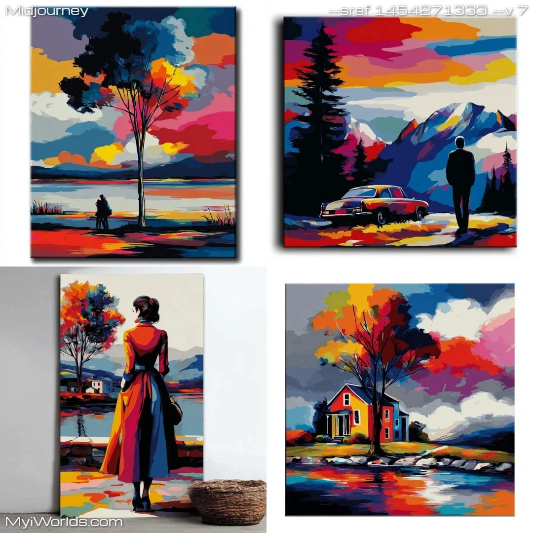 Colorful-stylized-figurative-landscapes-with-dynamic-lighting-and-a-vintage-feel.