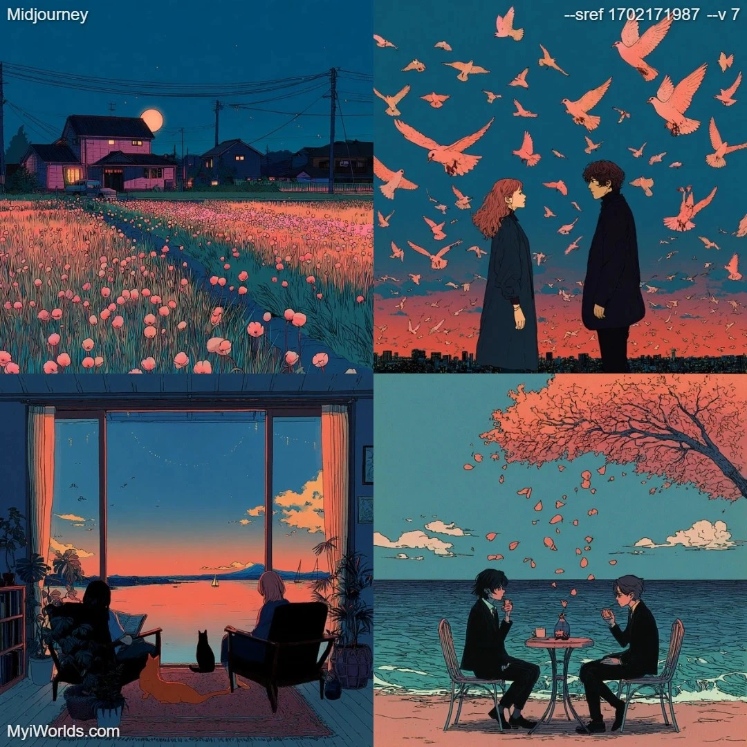 Illustrated watercolor effect with warm, semi-transparent lighting.